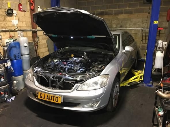 Mercedes engine work
